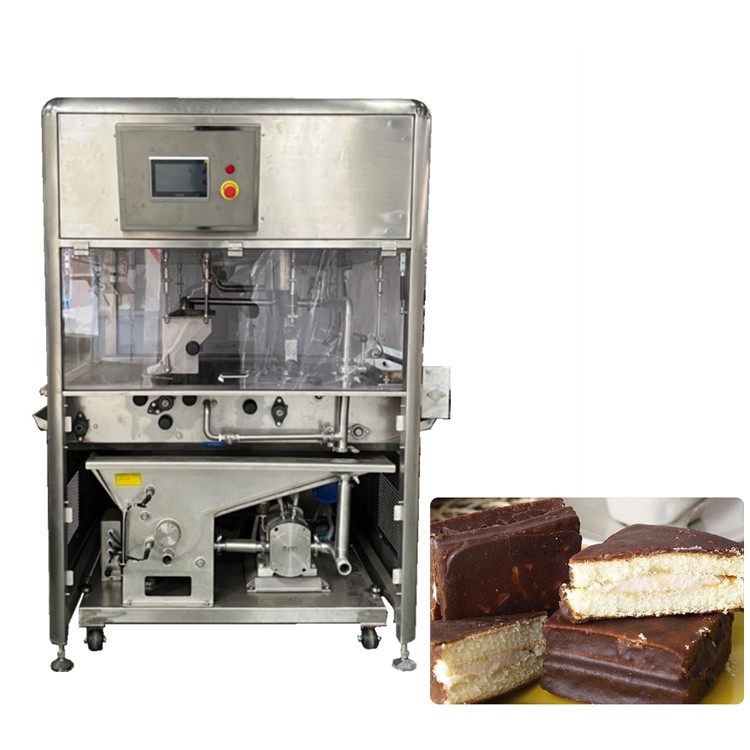Automatic Chocolate Enrobing Machine With Precision Coating For Chocolate Biscuit And Wafer Products
